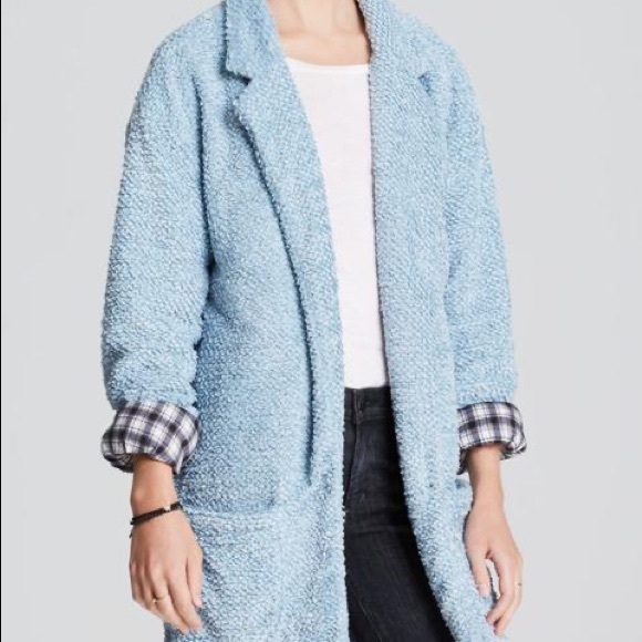 Minkpink harajuku kid fuzzy blue jacket - Picture 4 of 4